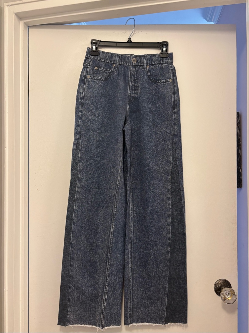 Rag & Bone Wide Leg High-Rise Women's faux jeans color block